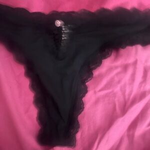 Victoria's Secret Black Lace Trim Panties